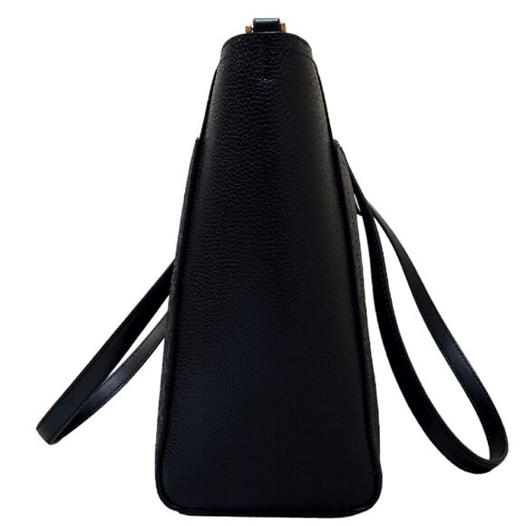 MICHAEL KORS Signature Tote Bag – Black/Charcoal MK Logo, Gold Hardware - Picture 3 of 10